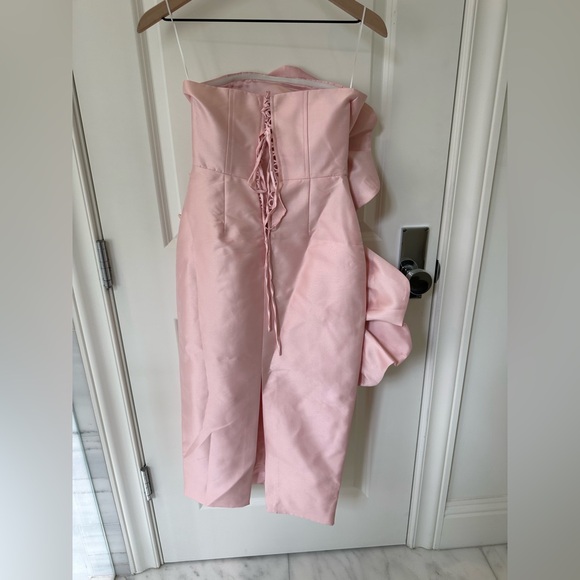 BNWT |  Haley Pink Floral Strapless Midi Evening Dress - Picture 3 of 11